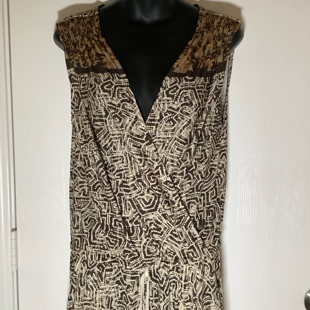 October Moschino Jumpsuit brown and white jumpsuit for women